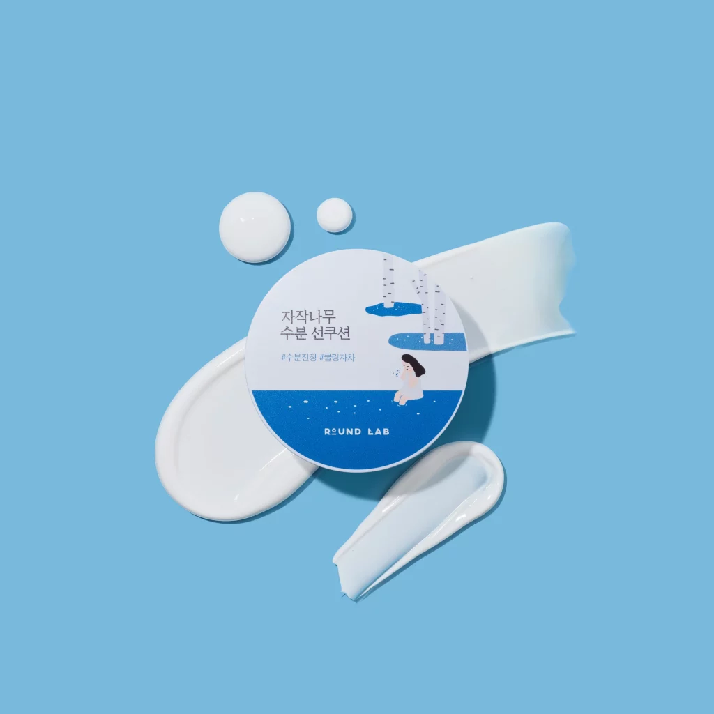 Солнцезащитный кушон Round lab Birch Juice Moisturizing Sun Cushion SPF50+ PA++++ — изображение 3