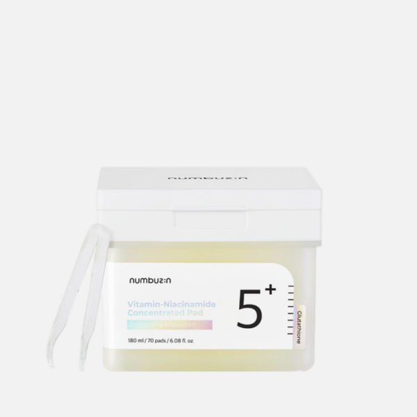 Осветляющие витаминные пэды с ниацинамидом numbuzin No.5 Vitamin-Niacinamide Concentrated Pad