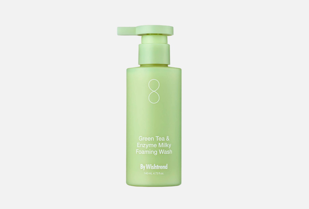 Энзимное средство для умывания с зелёным чаем By Wishtrend Green Tea & Enzyme Milky Foaming Wash