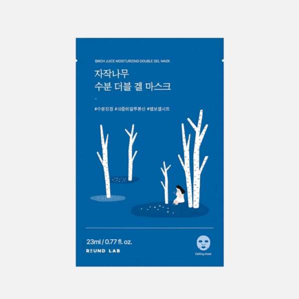 Охлаждающая гелевая маска с берёзовым соком Round Lab Birch Juice Moisturizing Double Gel Mask