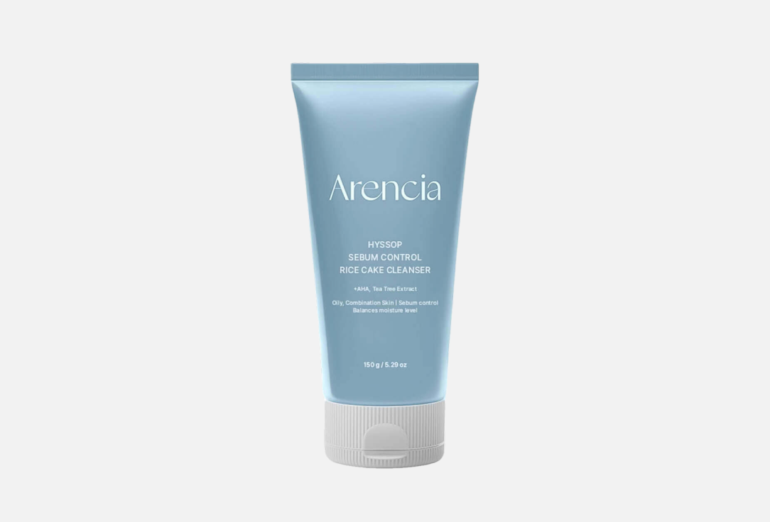 Себорегулирующая пенка для умывания Arencia Hyssop Sebum Control Rice Cake Cleanser