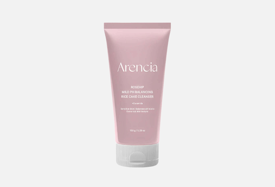 Мягкая пенка для умывания с шиповником Arencia Rosehip Mild pH Balancing Rice Cake Cleanser