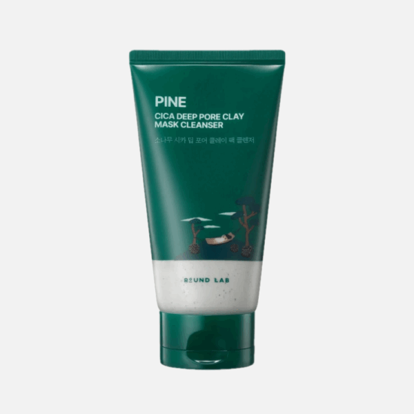 Очищающая маска-пенка с экстрактом сосны и центеллы Round Lab Cica Deep Pore Clay Mask Cleanser