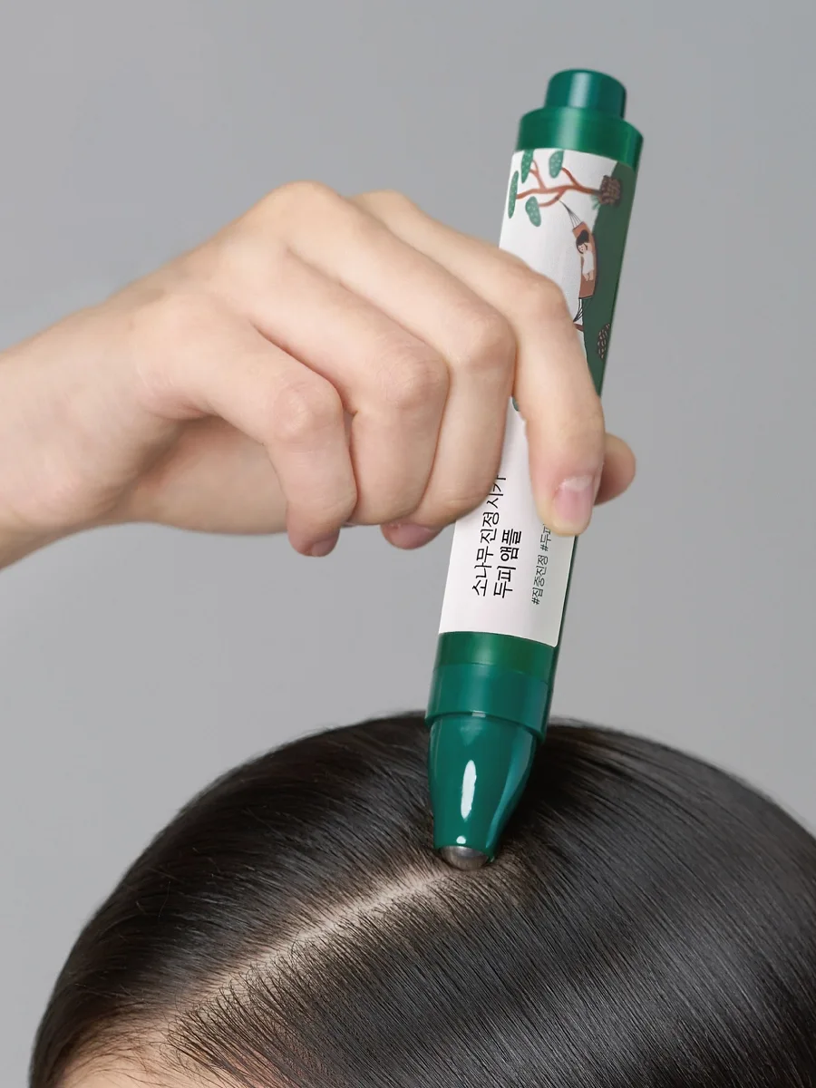 Ампула для кожи головы с экстрактами сосны и центеллы Round Lab Pine Calming Cica Scalp Ampoule — изображение 3