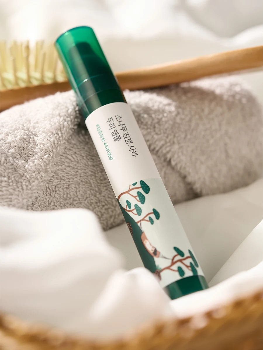 Ампула для кожи головы с экстрактами сосны и центеллы Round Lab Pine Calming Cica Scalp Ampoule — изображение 4