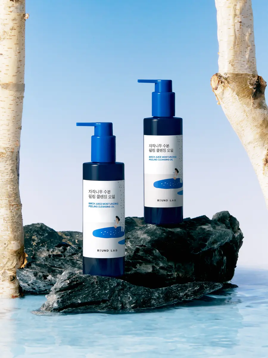 Гидрофильное масло с берёзовым соком и кислотами Round Lab Birch Juice Moisturizing Peeling Cleansing Oil — изображение 3
