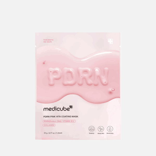 Тканевая маска с ПДРН и коллагеном для сияния кожи medicube PDRN Pink Vita Coating Mask