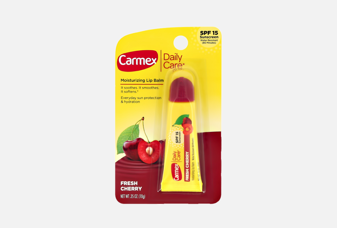 Бальзам для губ Carmex Daily Care Moisturizing Lip Balm Tube Fresh Cherry SPF 15, 10 g