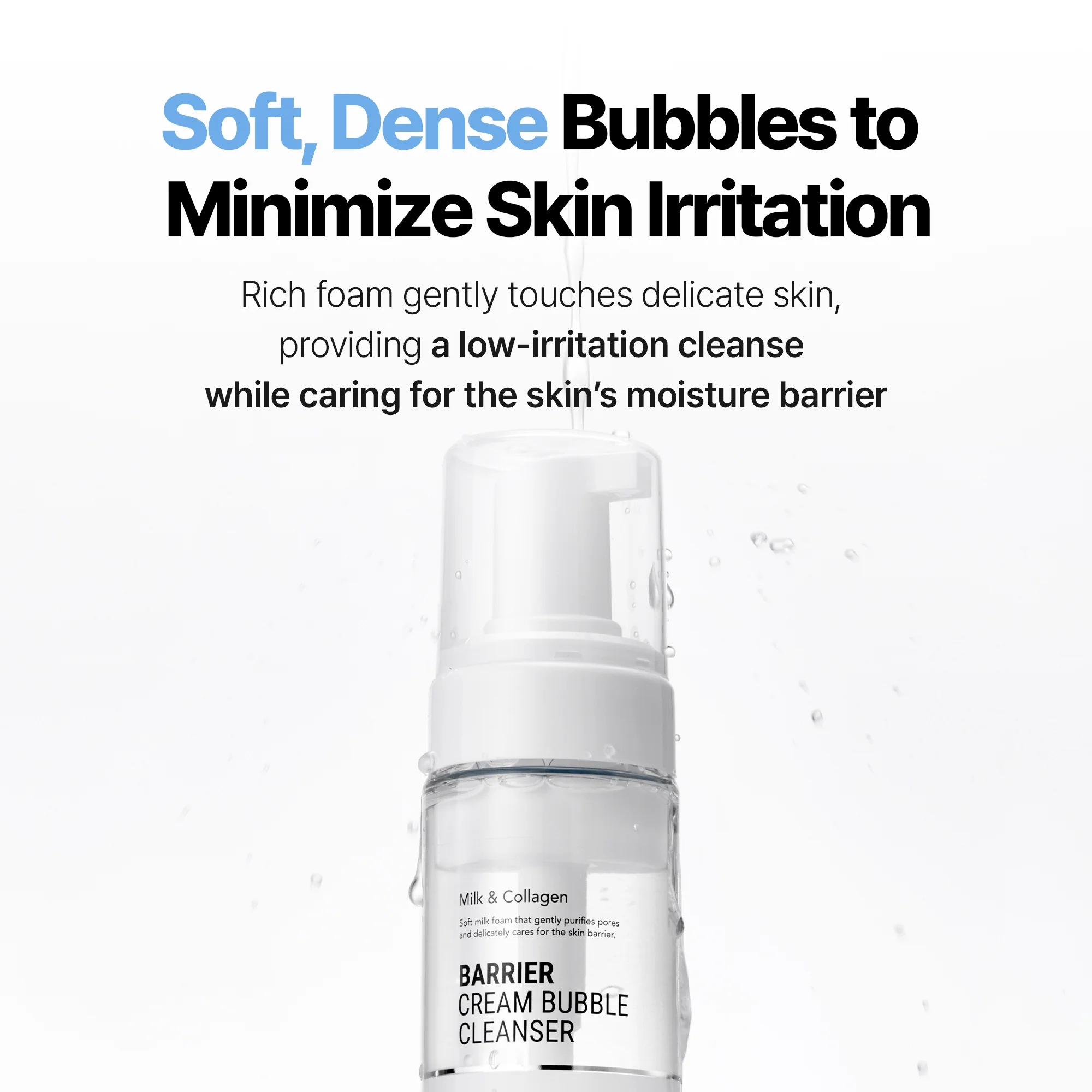 Кислородная пенка для умывания с молочными протеинами VT Cosmetics Barrier Cream Bubble Cleanser 140 ml — изображение 2