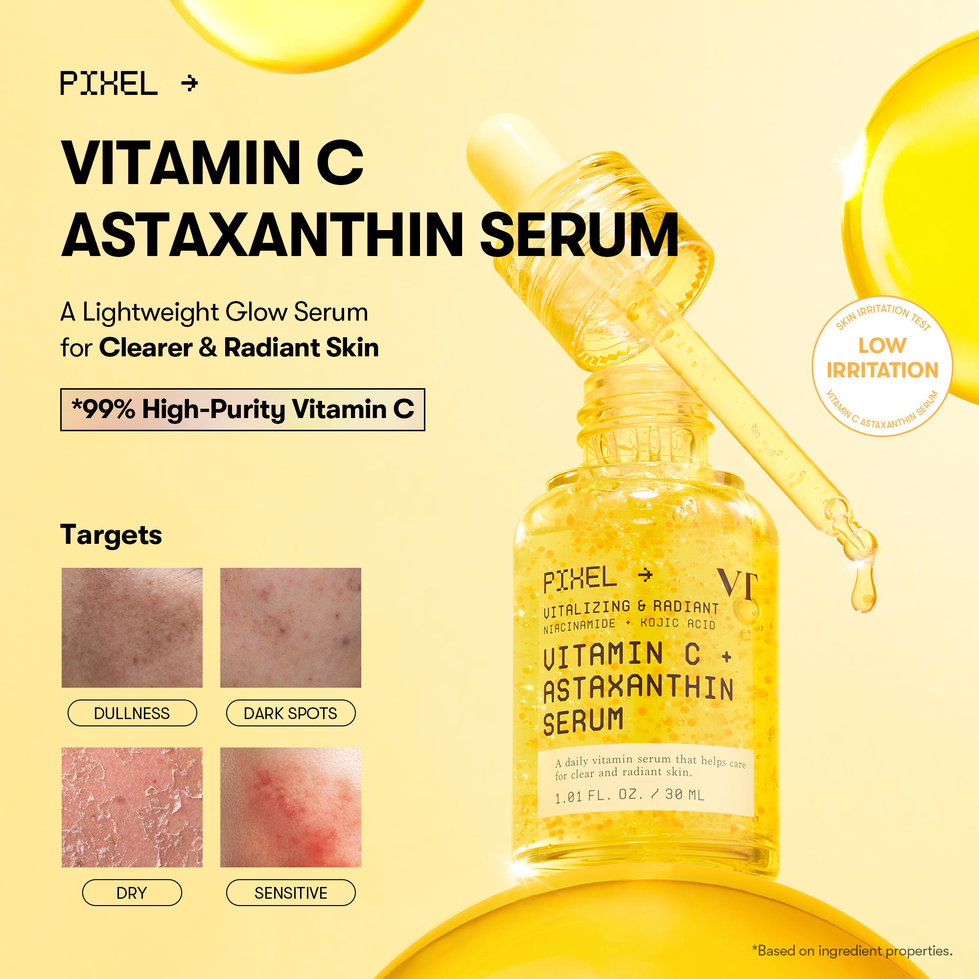 Осветляющая сыворотка с астаксантином VT Cosmetics Vitamin C Astaxanthin Serum 30 ml — изображение 2