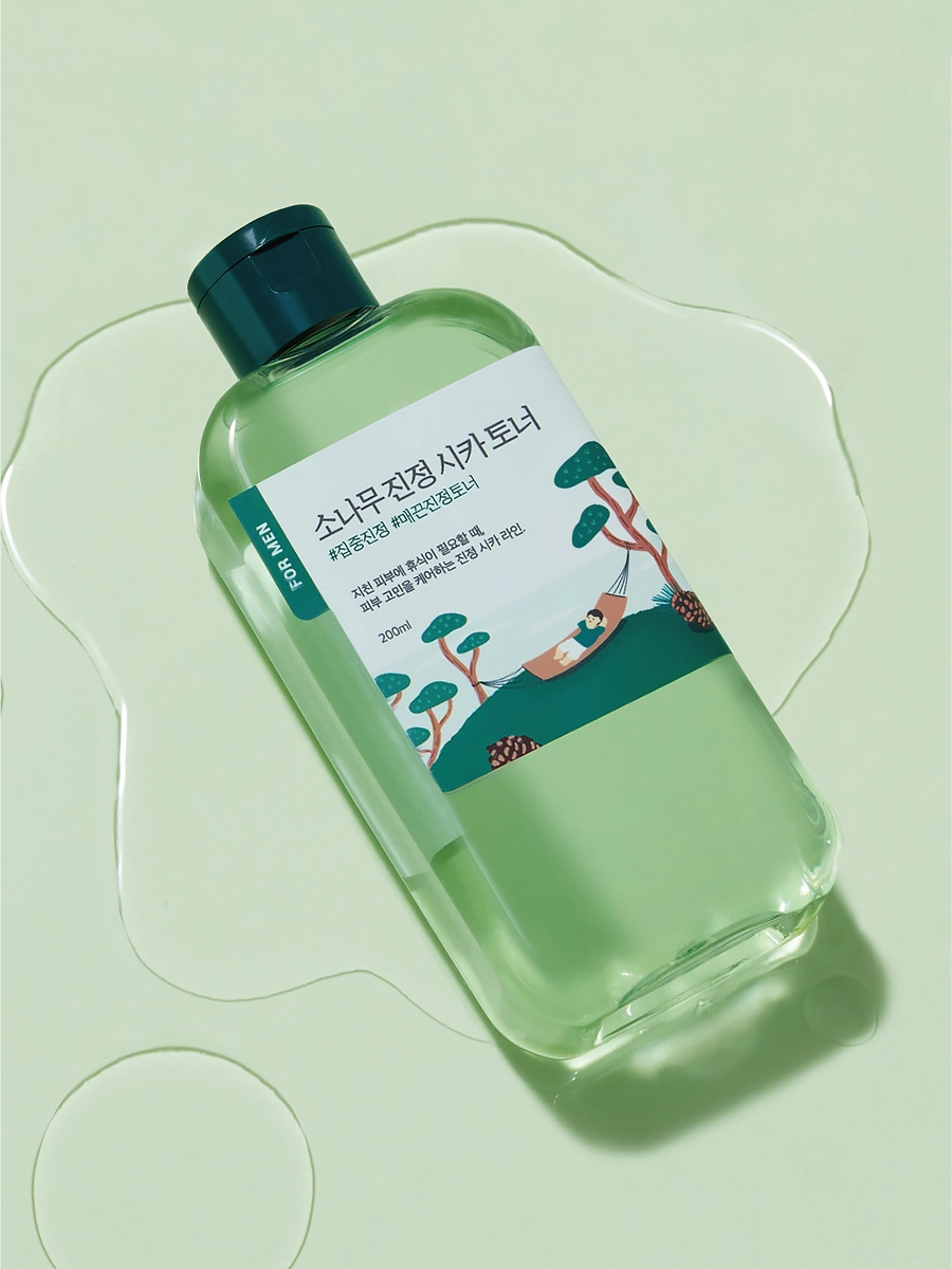 Мужской успокаивающий тонер Round Lab For Men Pine Calming Cica Toner 200 ml — изображение 2