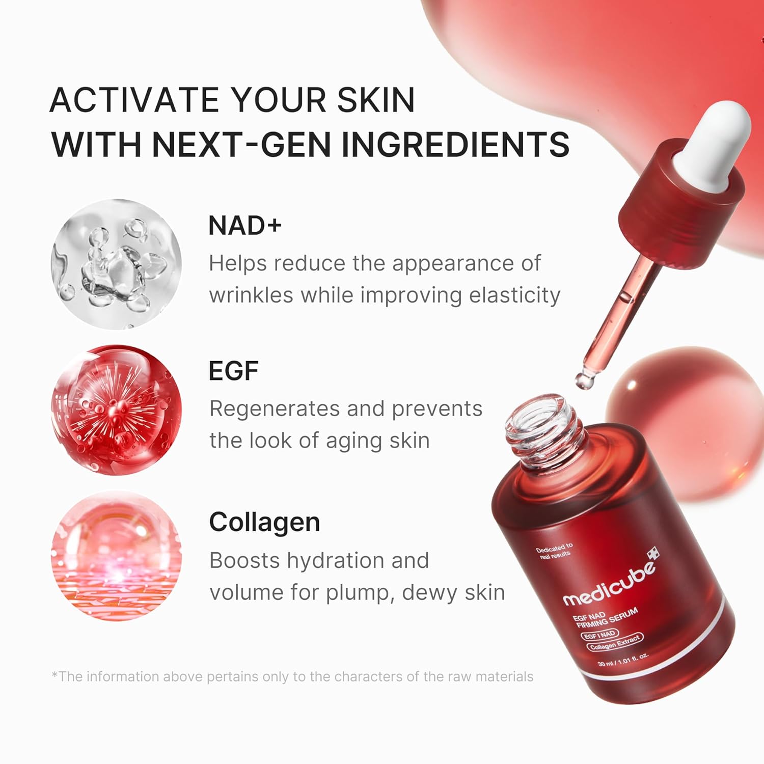 Антивозрастная лифтинг сыворотка Medicube EGF NAD Firming Serum 30 ml — изображение 3