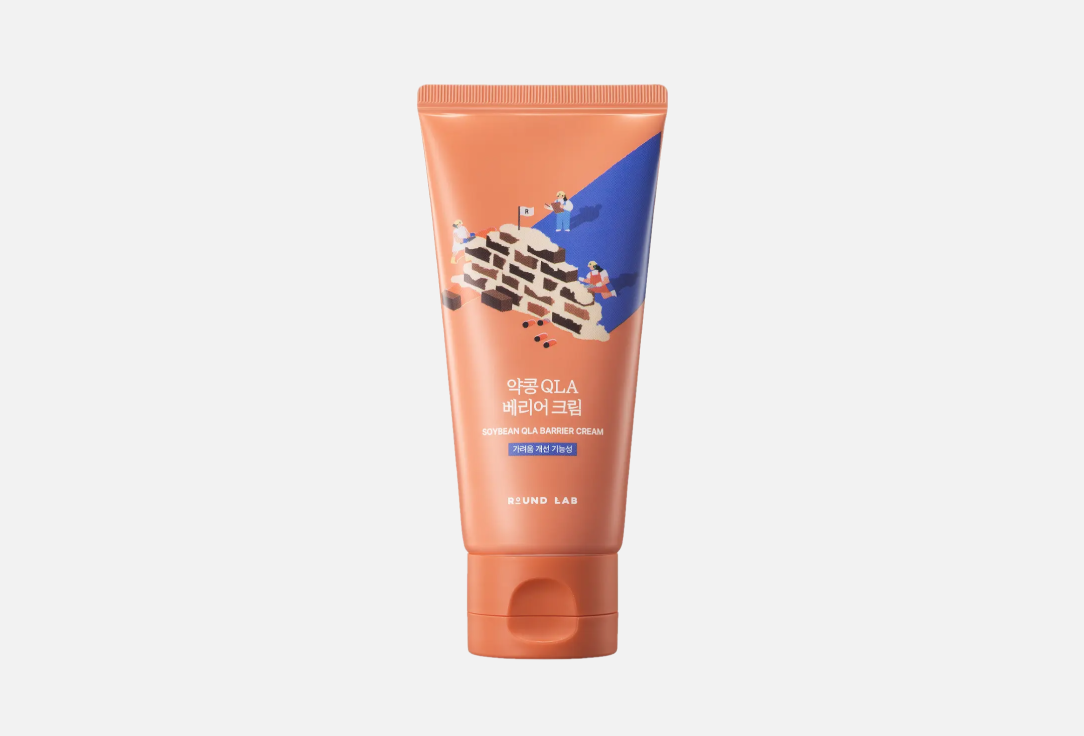 Усиленный барьерный крем с чёрной соей и пантенолом Round Lab Soybean QLA Barrier Cream 80 ml