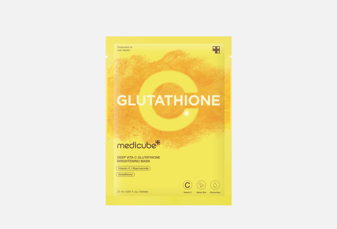 Осветляющая тканевая маска с глутатионом medicube Deep Vita C Glutathione Brightening Mask 27 ml