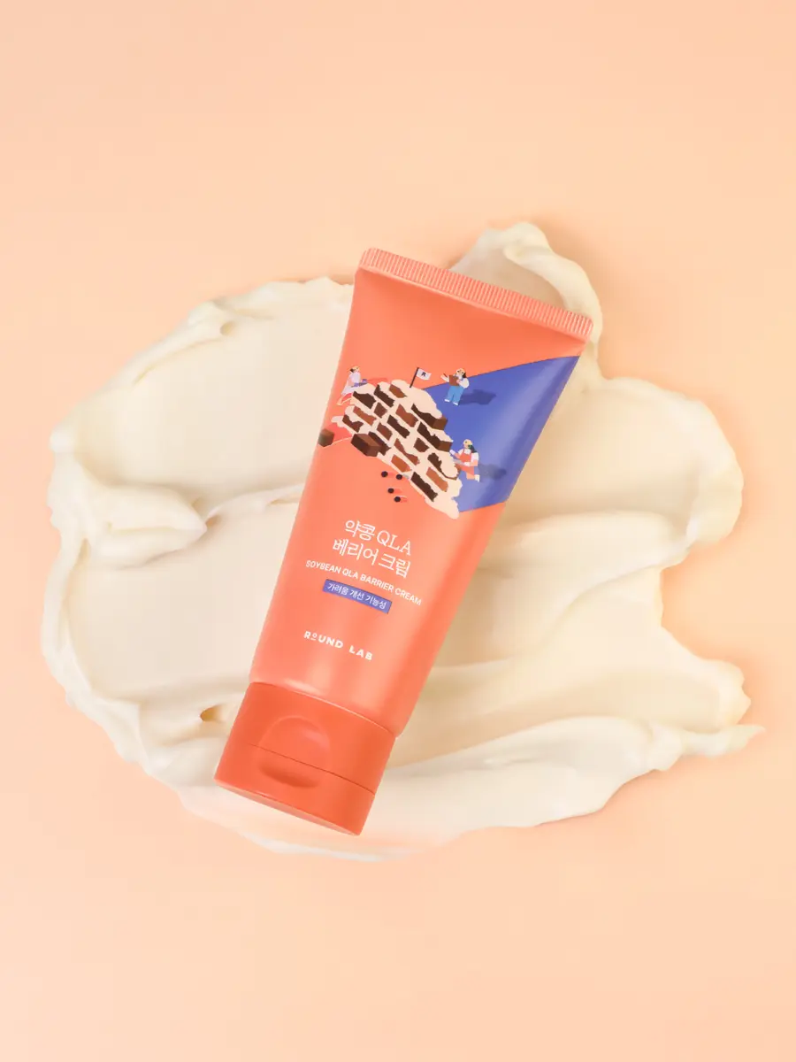 Усиленный барьерный крем с чёрной соей и пантенолом Round Lab Soybean QLA Barrier Cream 80 ml — изображение 4