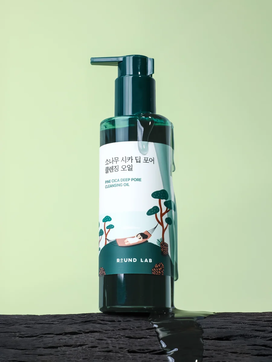 Гидрофильное масло с экстрактом сосны Round Lab Pine Cica Deep Pore Cleansing Oil 200 ml — изображение 2
