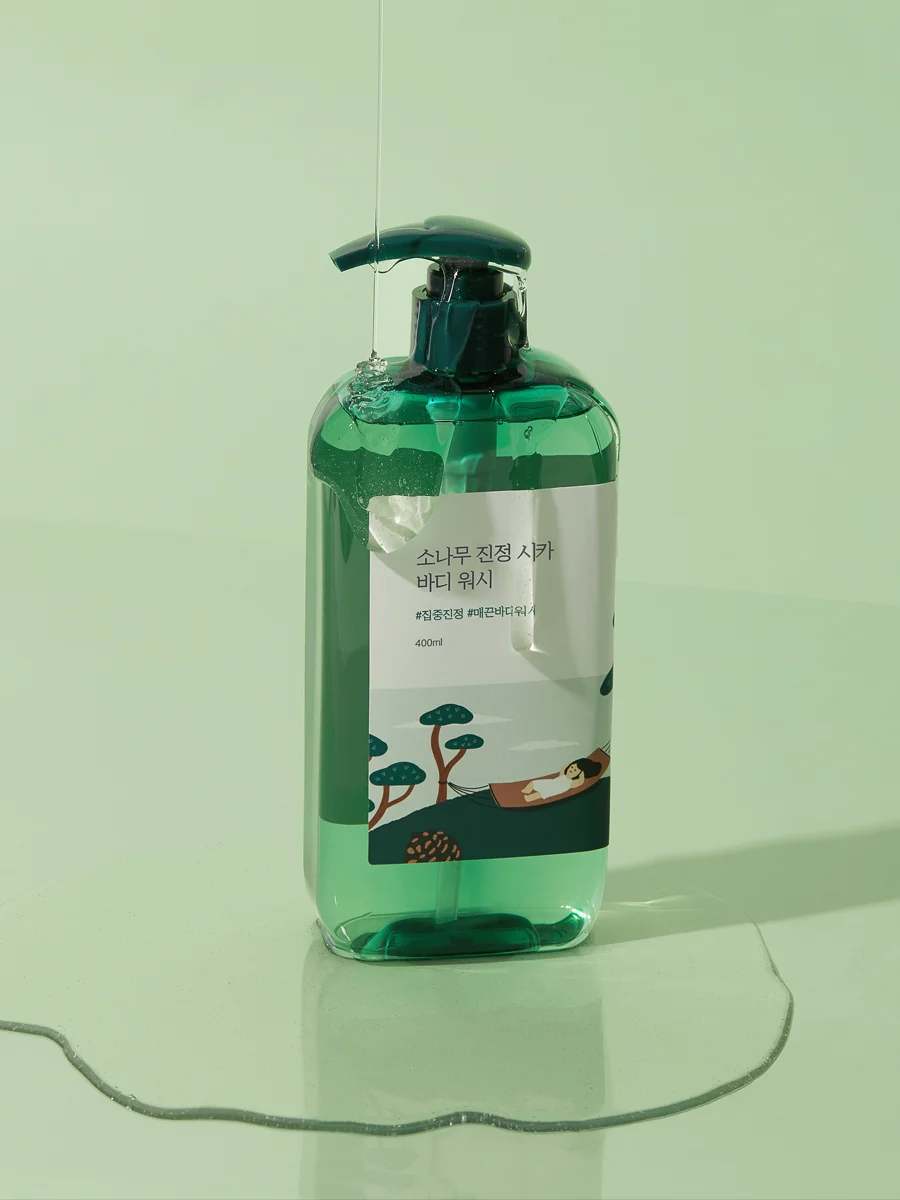 Успокаивающий гель для душа Round Lab Pine Calming Cica Body Wash 400 ml — изображение 2