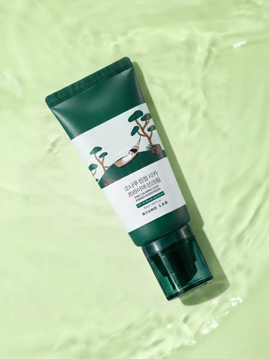 Солнцезащитный крем-праймер Round Lab Pine Calming Cica Primer Sunscreen SPF 50+ PA++++ 40 ml — изображение 4