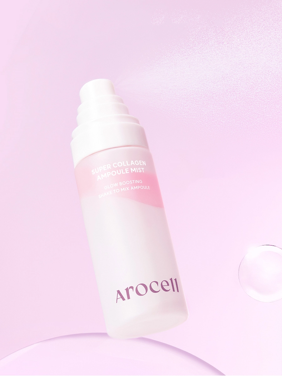 Двухфазная сыворотка-мист с коллагеном и ПДРН Arocell Super Collagen Ampoule Mist 80 ml — изображение 3
