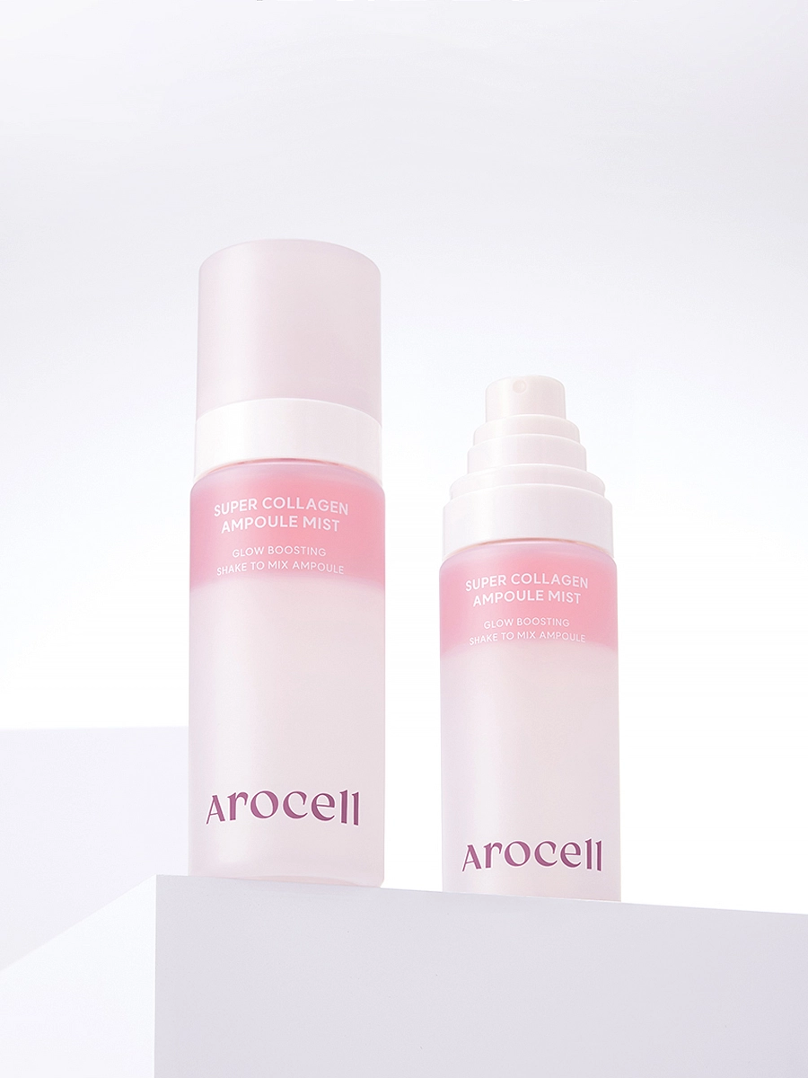 Двухфазная сыворотка-мист с коллагеном и ПДРН Arocell Super Collagen Ampoule Mist 80 ml — изображение 4