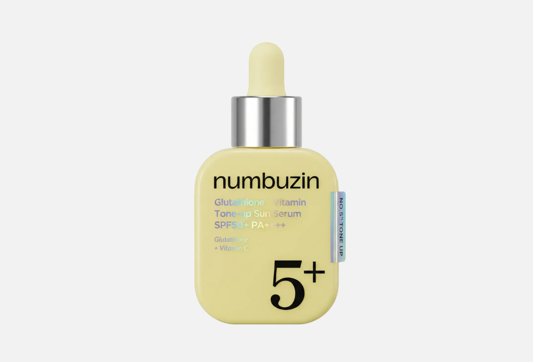 Солнцезащитная тонирующая сыворотка Numbuzin No.5+ Glutathione Vitamin Tone-up Sun Serum SPF50+ PA++++ 30 ml
