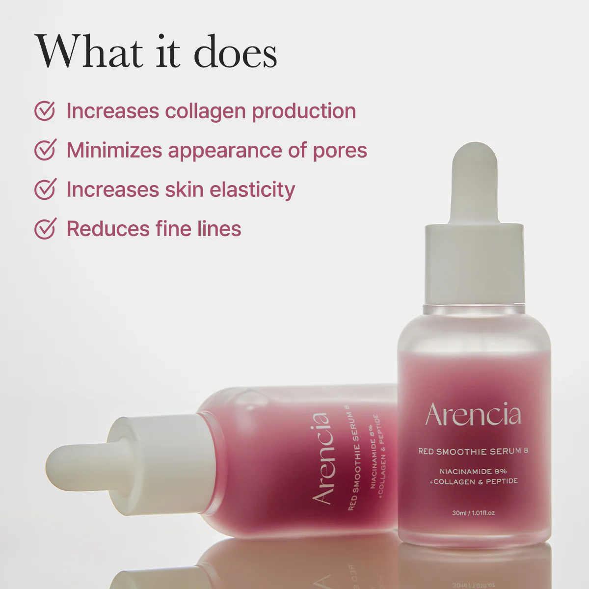 Сыворотка с 8% ниацинамидом Arencia Red Smoothie Serum 8 30 ml — изображение 2
