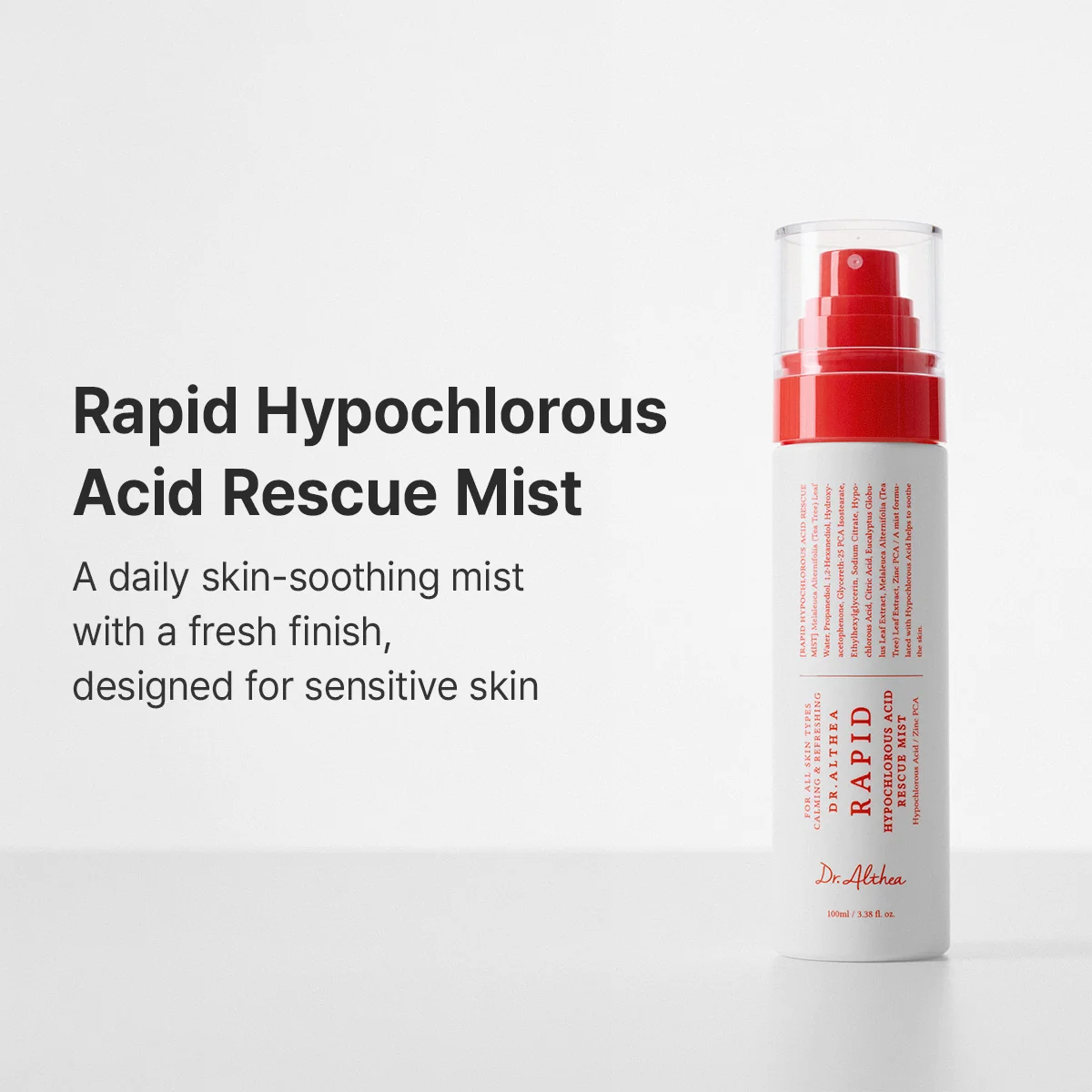 Антибактериальный мист с хлорноватистой кислотой Dr.Althea Rapid Hypochlorous Acid Rescue Mist 100 ml — изображение 2