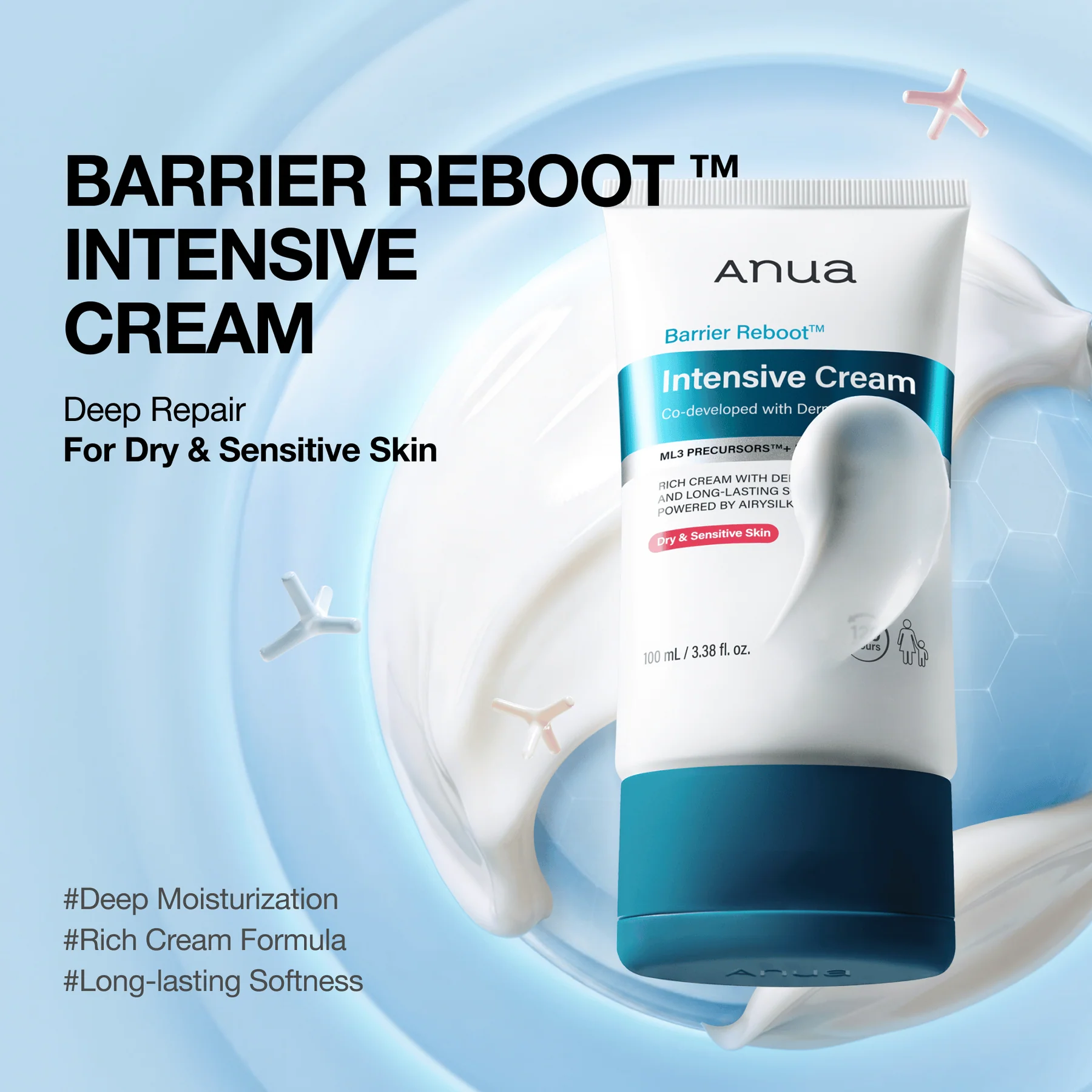 Интенсивный восстанавливающий крем Anua Barrier Reboot Intensive Cream 100 ml — изображение 2