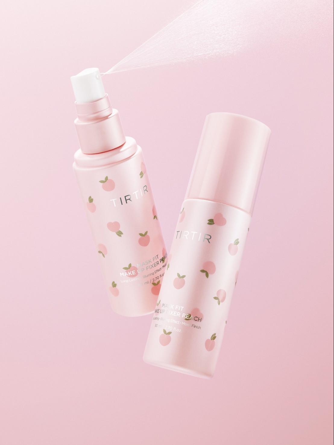 Фиксирующий спрей TIRTIR Mask Fit Makeup Fixer Peach 80 ml — изображение 4