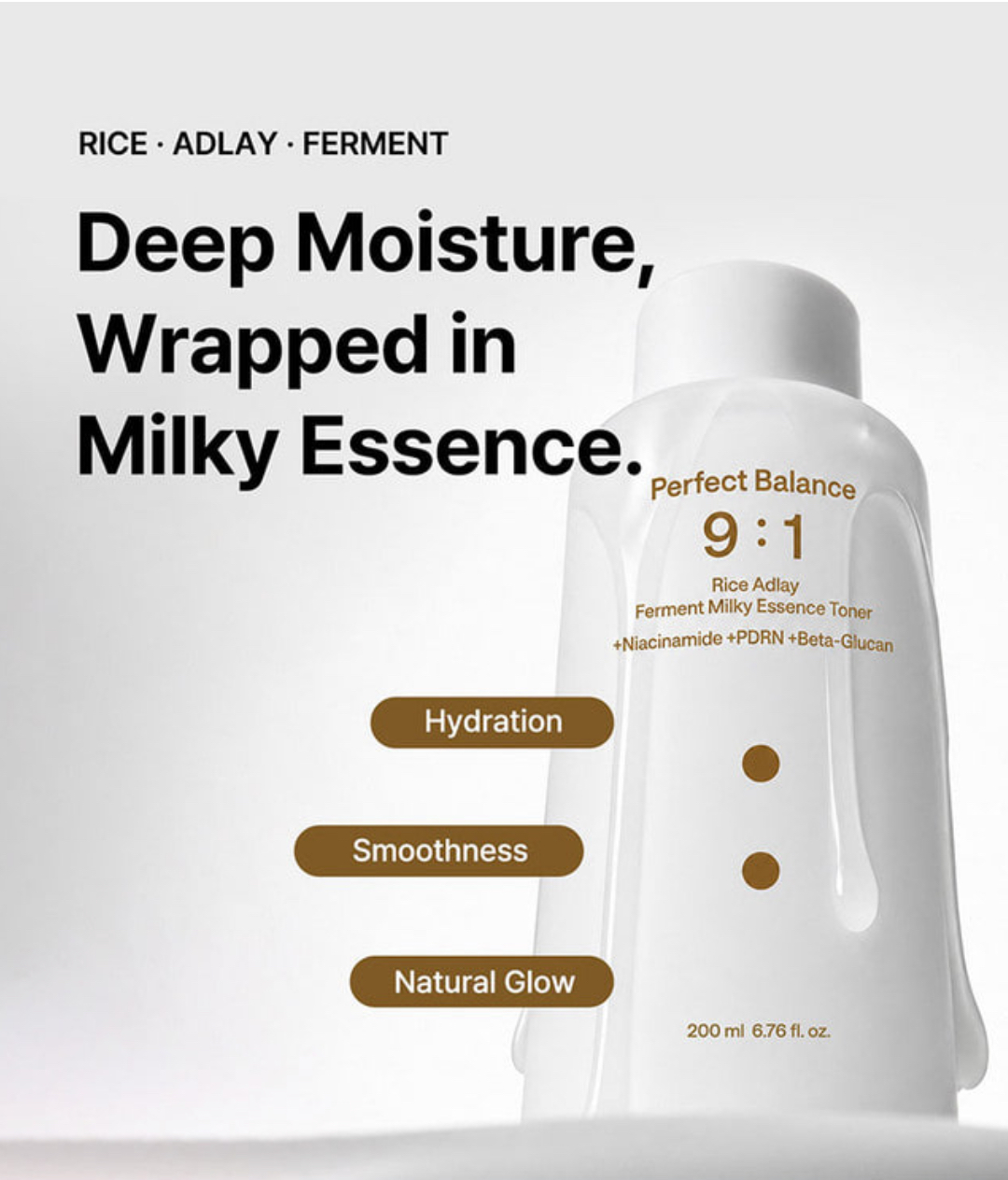 Молочный тонер-эссенция B:Lab Rice Adlay Ferment Milky Essence Toner 200 ml — изображение 3